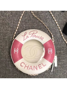 Chanel Lambskin Coco Lifesaver Round Bag AS0209 White/Pink Cruise 2019
