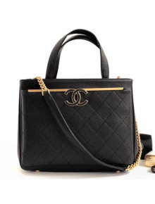 Chanel Grained Calfskin Lady Coco Small Shopping Bag A57563 Black 2018
