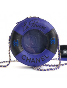 Chanel Lambskin Coco Lifesaver Round Bag AS0209 Blue/Black Cruise 2019