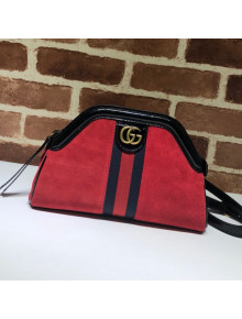 Gucci RE(BELLE) Suede Small Shoulder Bag ‎524620 Red 2018