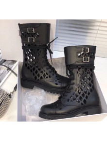 Dior Black D-Trap Matte Calfskin Low Boot 2020