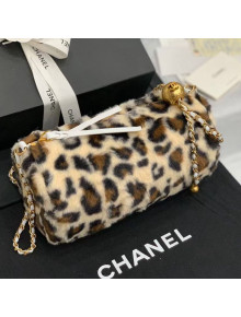 Chanel Leopard Print Small Bowling Bag with Metal Ball AS1899 Beige 2020