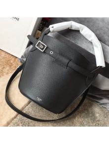 Celine Big Bag Nano Bucket Bag in Grained Calfskin Black 2019