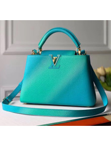 Louis Vuitton Colorful Candy Edition Taurillon Leather Capucines BB Top Handle Bag M55375 Green/Blue 2020