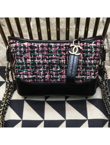 Chanel Gabrielle Small Hobo Shoulder Bag A91810 Pink/Navy Blue 2019