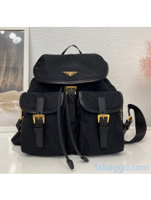 Prada Nylon And Leather Backpack BZ0030 Black 2020