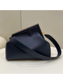 Fendi First Medium Leather Bag 80018L Deep Blue 2022 