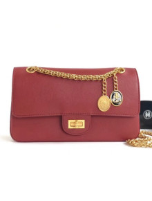Chanel Smooth Nude 2.55 Reissue Size 225 Bag with Charms Red 2018