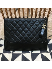Chanel Quilted Iridescent Gabrielle Pouch Black 2019