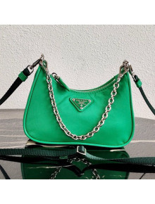 Prada Re-Edition Nylon Mini Shoulder Bag 1TT122 Green 2020