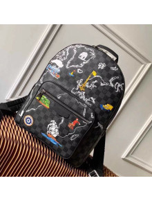 Louis Vuitton Men's osh Backpack Map Print Damier Graphite Canvas N40199 2019