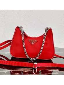 Prada Re-Edition Nylon Mini Shoulder Bag 1TT122 Red 2020