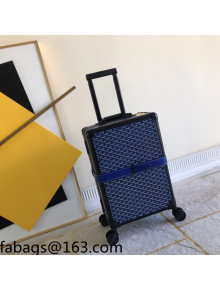 Goyard Goyardine Canvas Travel Luggage 20inches Sky Blue 2021 06