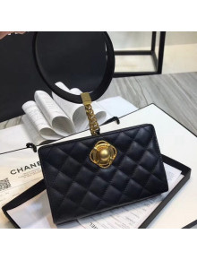 Chanel Lambskin Evening By The Sea Clutch Bag AS0178 Black 2019