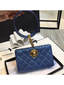 Chanel Lambskin Evening By The Sea Clutch Bag AS0178 Blue 2019
