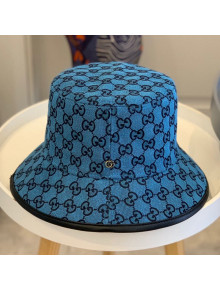 Gucci GG Multicolor Canvas Bucket Hat Blue 2021