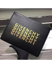 Givenchy Print Leather Medium Pouch Black 20 2021