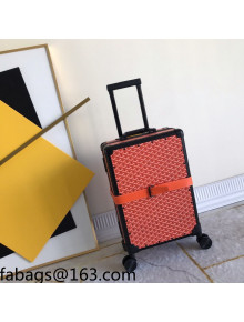 Goyard Goyardine Canvas Travel Luggage 20inches Red 2021 11