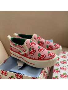 Gucci Tennis 1977 Slip-on Sneakers in GG Apple Canvas Pink 2021