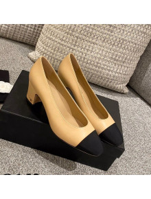 Chanel Leather Classic Pumps Beige 2021 112278