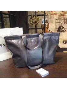 Balen...ga Wax Calfskin Medium Carry Shopper Bag Gray 2017