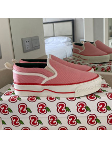 Gucci Tennis 1977 Slip-on Sneakers in Pink Canvas 2021