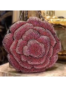 Chanel Resin/Strass In The Forest Camellia Evening Bag A69841 Black/Red 2019