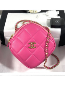 Chanel Quilted Leather Square Chain Shoulder Bag AS1780 Pink 2020
