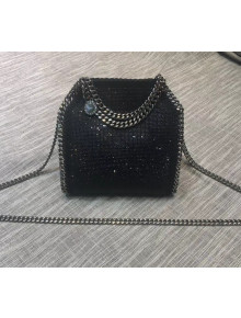 Stella McCartney Tiny Falabella Tote Bag 18cm with Diamond-cut Black 2018