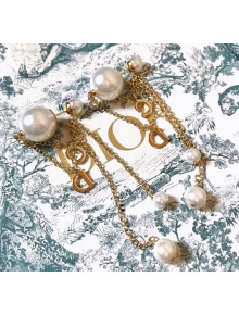 Dior CD Tassels Earrings With Pearls 2061244 2020