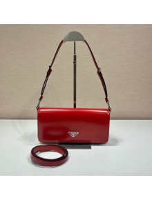 Prada Brushed Leather Prada Femme Bag 1BD323 Red 2022