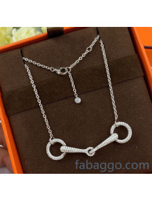 Hermes Crystal Necklace HN2081408 Silver 2020
