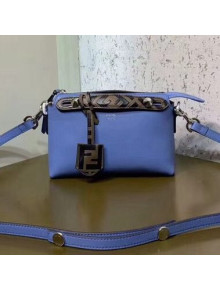 Fendi Leather Boston By The Way Mini Bag with FF Motif Blue 2019