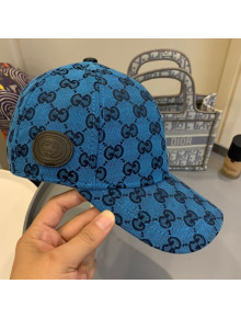 Gucci GG Multicolor Canvas Baseball Hat Blue 2021