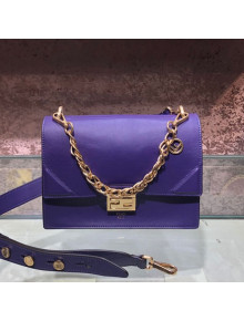 Fendi Kan U Medium Calfskin Flap Bag Purple/Gold 2019 