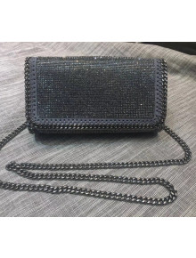 Stella McCartney Falabella Cross Body Bag 22cm with Diamond-cut Deep Grey 2018