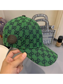 Gucci GG Multicolor Canvas Baseball Hat Green 2021