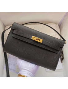 Hermes Kelly Long To Go Wallet in Original Epsom Leather Black/Gold 2020