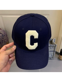 Celine Canvas C Baseball Hat Blue 2021