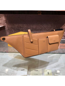 Fendi Leather Pockets Belt Bag Light Camel 2019