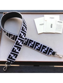 Fendi Textured-effect Leather Shoulder Strap  White