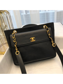 Chanel Lambskin Tote Bag with Long Strap AS6706 Black 2022 
