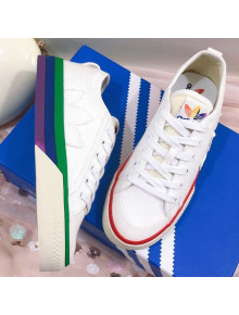 Adidas Clover Fabric Asymmetric Rainbow Sneakers White 2019