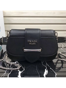 Prada Sidonie Leather Belt Bag 1BL021 Black 2019