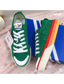 Adidas Clover Fabric Asymmetric Rainbow Sneakers Green 2019