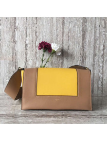 Celine Medium Frame Shoulder Bag in Smooth Calfskin 43343 Brown/Yellow 2018