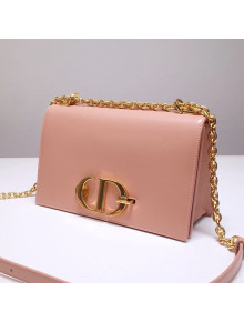 Dior 30 Montaigne CD Flap Bag Smooth Calfskin Pink 2019