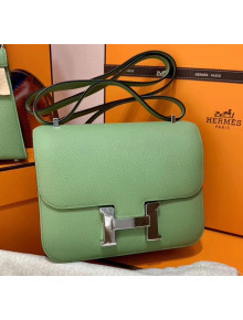Hermes 18cm Constance Bag in Original Epsom Leather Green/Silver 2020