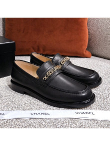 Chanel Shiny Calfskin Loafers G37430 Black 2021 