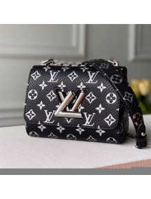 Louis Vuitton Twist PM Monogram Python Leather Bag N96931 Black 2019